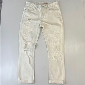 Anthropologie Pilcro Slim Boyfriend Distressed Light Wash Jeans